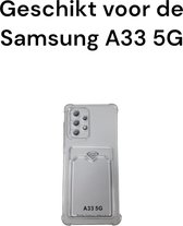 samsung a33 5G siliconen transparant hoesje antischok met pashouder samsung galaxy a33 5G antishock backcover doorzichtig achterkant with card holder