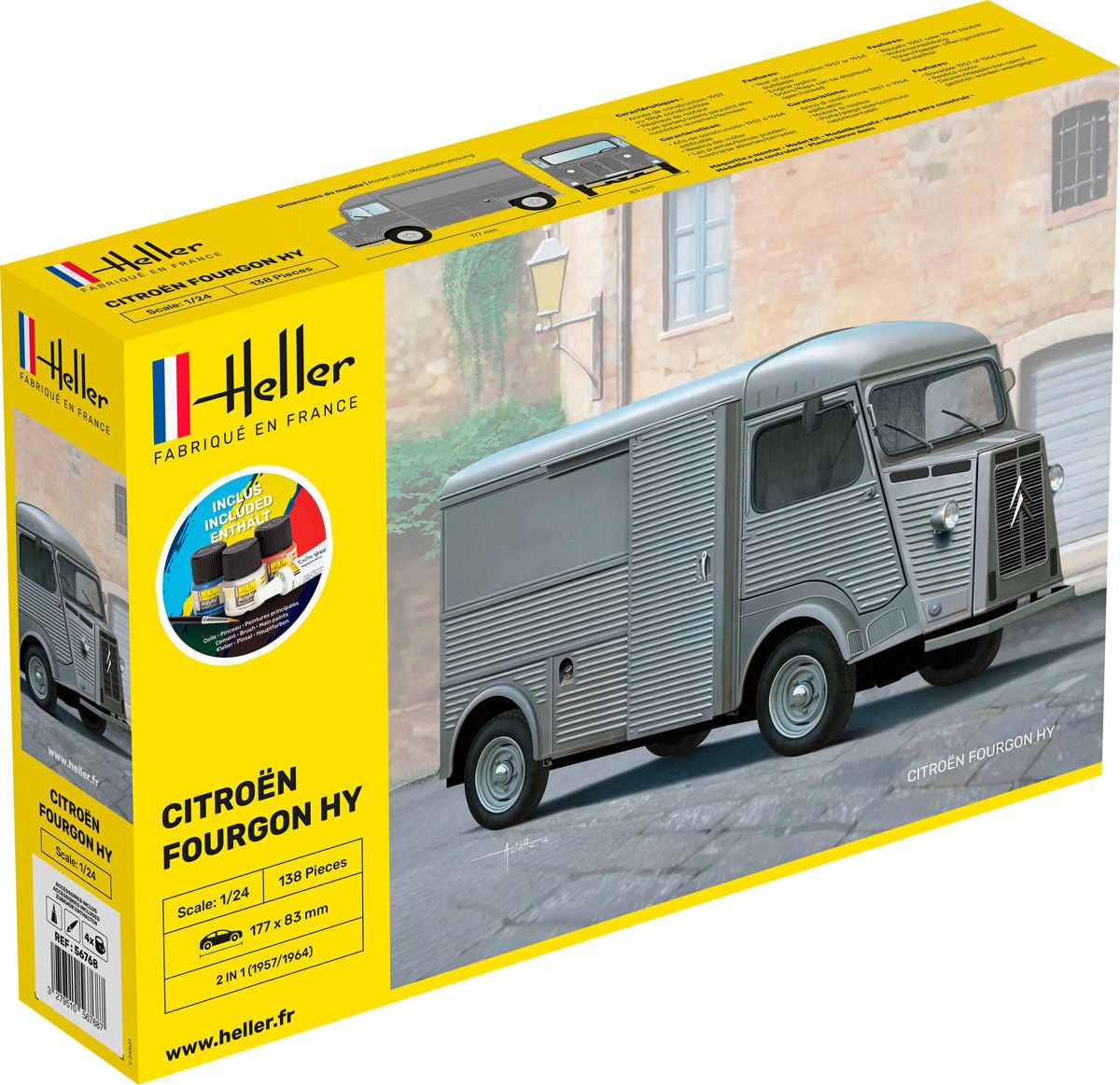 Heller - 1/24 Starter Kit Citroen Fourgon Hy Tubehel56768 - modelbouwsets, hobbybouwspeelgoed voor kinderen, modelverf en accessoires