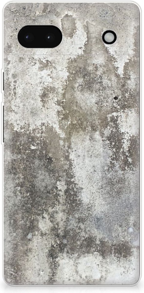 Google Pixel 6A TPU Siliconen Hoesje Beton Print
