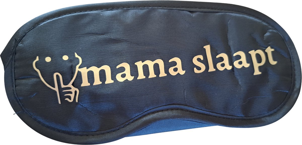 TWOA-Slaapmasker-Grappige tekst- zwart polyester- mama slaapt goud