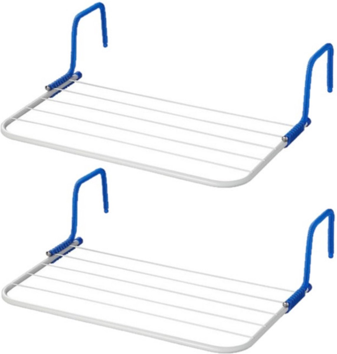 Set van 2x inklapbare wasrekken/droogrekken 3 meter - Camping/camper/reis/thuis/balkon wasrekken/droogrekken