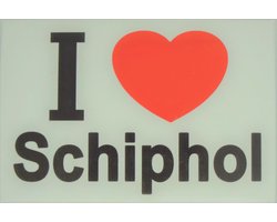 Koelkast magneet I love Schiphol.