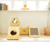 Catssle Eco-Cat Play house geel complete set by paper [Korean Products]