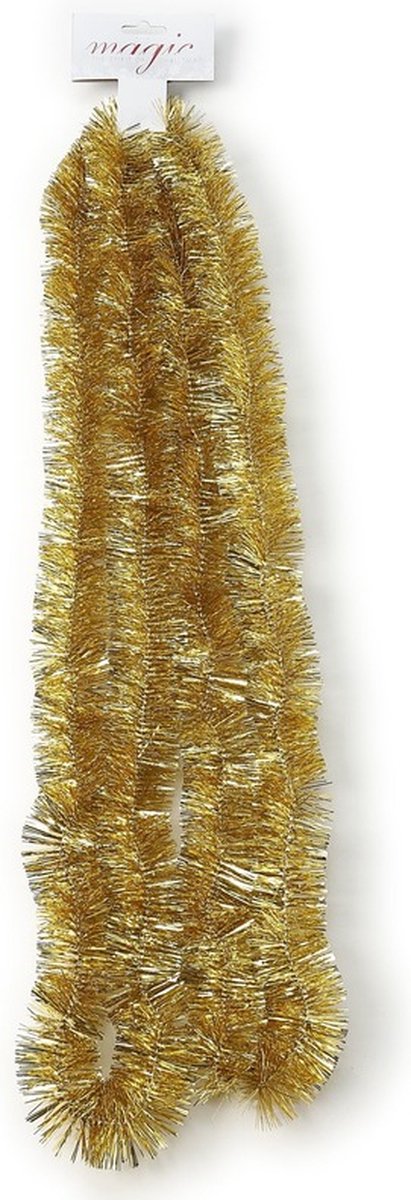 Inge Christmas Goods Kerstslinger-guirlande - goud - glanzende lametta - 270 cm