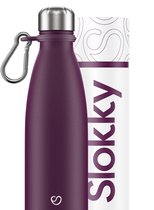 Slokky - Matte Purple Thermosfles & Karabijnhaak - 500ml