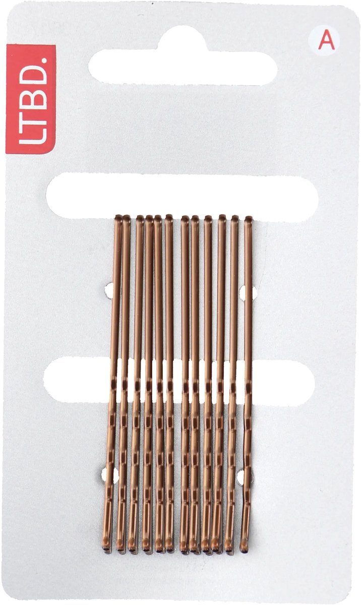 LTBD haarschuifjes extra lang 6 cm - goud/bruin - haarschuifjes - 12 haarspeldjes - haarspelden