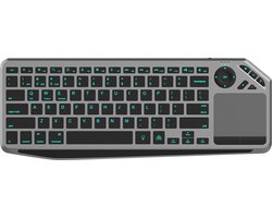 Techly ICTB9801TB toetsenbord Universeel RF-draadloos + Bluetooth QWERTY Amerikaans Engels Zwart