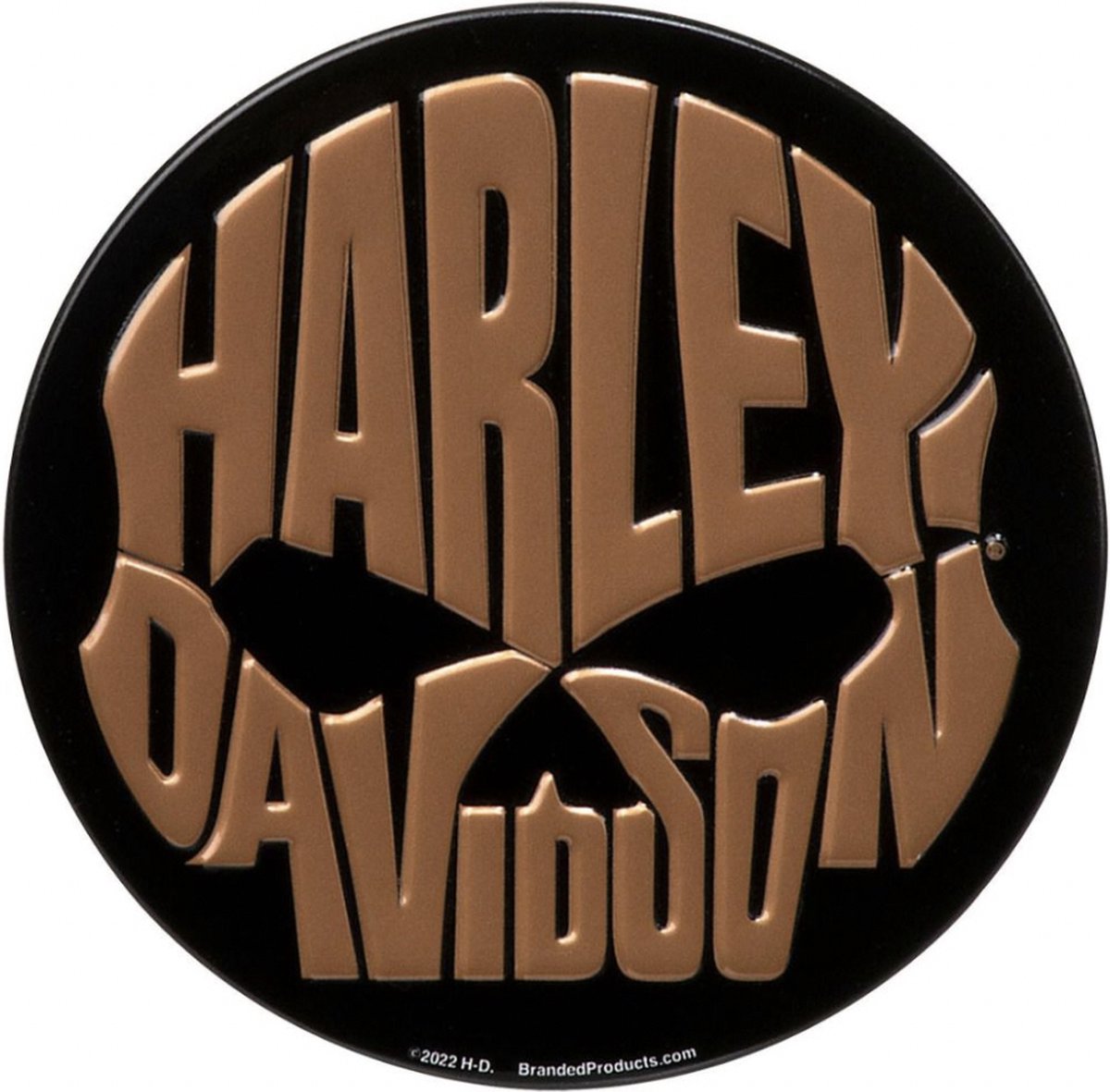 Harley-Davidson Koperen Schedel Magneet