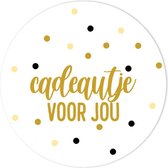 Cadeautje voor Jou Sluitzegels - 15 Mooie Cadeau Stickers, Cadeaustickers Cadeautje voor jou - 45 mm Sluitzegel Stickers - Goedkope Sluitstickers - Envelopstickers, Cadeauzakje Stickers, Inpakken, Kadostickers, Kadootje Inpakken, Verjaardagscadeautje