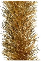 6x Kerstslingers goud 10 cm x 270 cm - Guirlande folie lametta - Gouden kerstboom versieringen