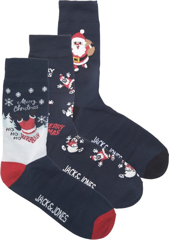 Jack & Jones Junior JACSANTA Print Kinder Chaussettes de Noël Socks 3-Pack  Giftbox... | bol.com