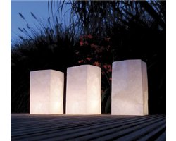 50x Candle Bags set blanco 26 cm