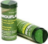 Camouflage verkleed schmink stift - groen/zwart - Verkleden als soldaat/militair - Leger - carnaval