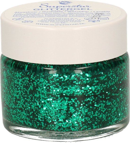 Superstar - verkleed make up - glitter gel - groen - 20 ml | bol