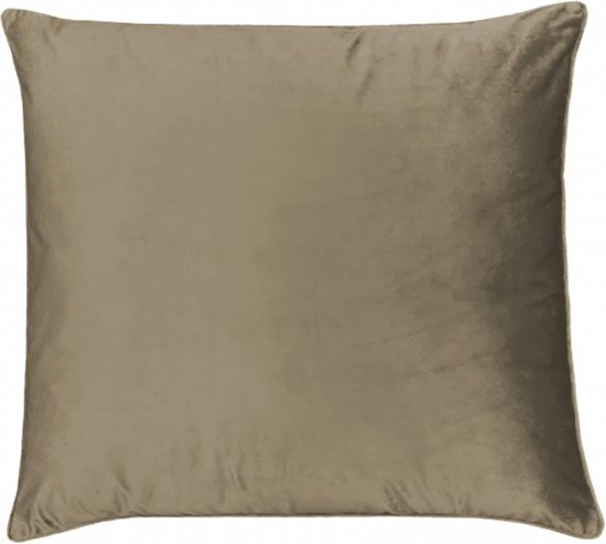 Deco4yourhome® - Coussin Velours - Taupe - Marron - 50x50cm