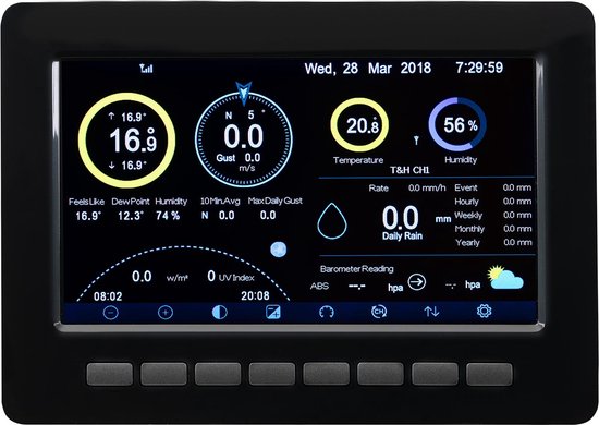 WiFi-weerstation - LCD 7 "- USB - binnensensor - Steinberg Systems