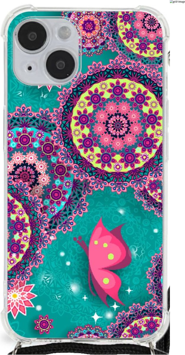 iPhone 14 Plus Back Cover Cirkels en Vlinders