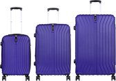 Travelsuitcase - Kofferset Almeria 3 delig - Reiskofferset met cijferslot - ABS - Blauw