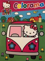 Colorama - Hello Kitty in de bus - Kleurboek - Kleuren - 48 Kleurplaten voor de allerkleintjes - 3 jaar+ - Uitermate geschikt voor kleurpotloden en waco