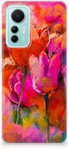 Smartphone hoesje Xiaomi 12 Lite Silicone Case Tulips