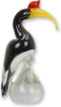 Murano stijl glazen Neushoorn vogel 19,4 cm hoog