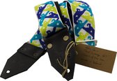Holy Cow Straps 60's Colors of the Sea - Real vintage 60's gitaarband - blauw