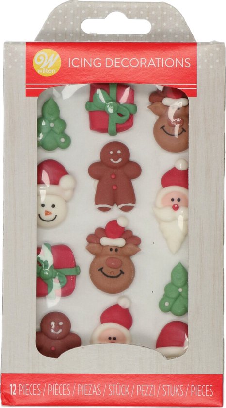 FunCakes Décorations en Chocolat Or Noël Set/12
