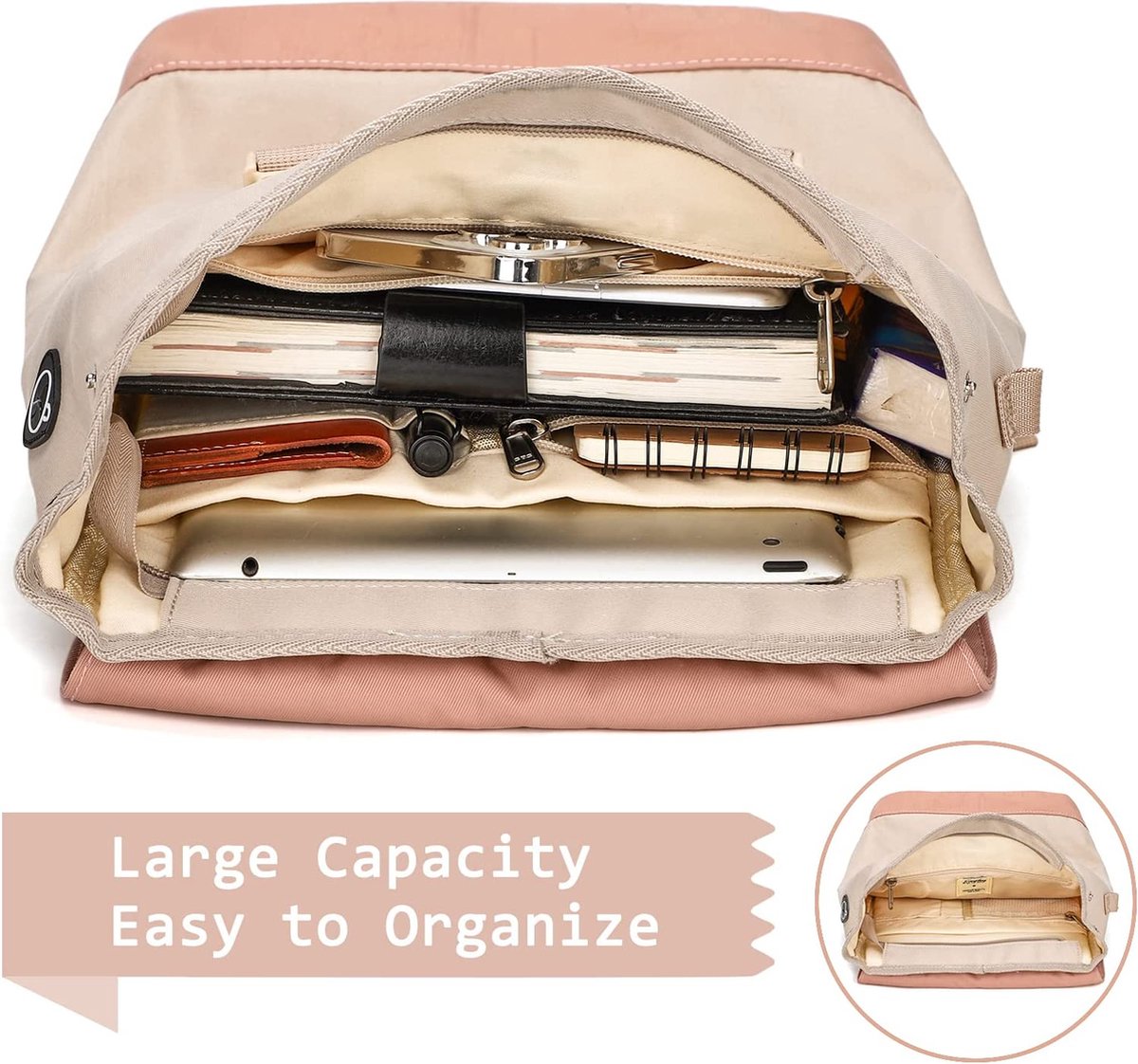 EverVanz Laptop Rugzak Vrouwen & Mannen Roll Top
