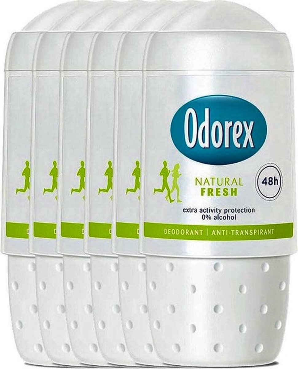 Goedkoopste Odorex Deo Roller Natural Fresh - Voordeelverpakking 6 x 50 ml