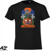 Klere-Zooi - Halloween - Pumpkin #2 - Zwart Kids T-Shirt - 116 (5/6 jr)