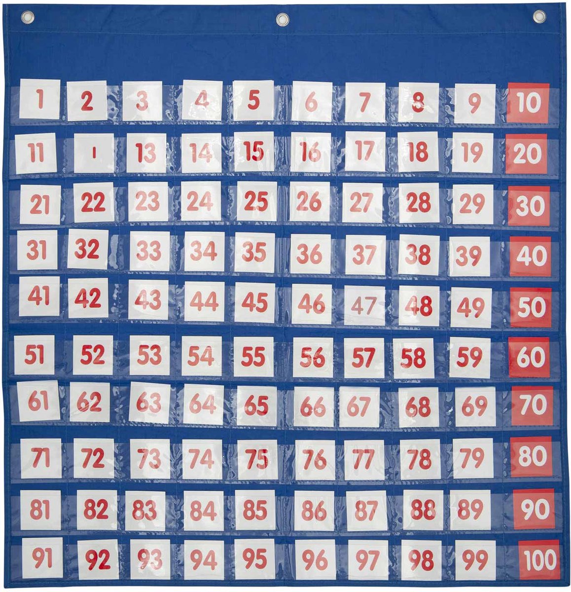 wandkaart cijfers met 100 kaarten Merk: Achoka