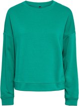 Pieces Dames Sweater - Groen - Loungewear Top - Dames trui zonder print - Maat XL