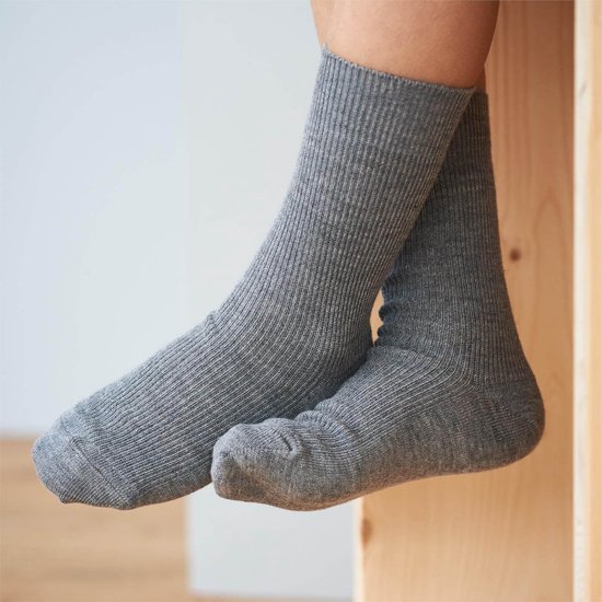 Living crafts - Wollen sokken Davos - grijs