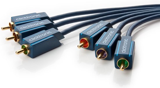 InLine 10m Cinch/Videokabel – 3x RCA (rot/weiß/gelb), Für Audio- & Video-Übertragung