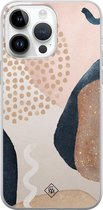 Casimoda® hoesje - Geschikt voor iPhone 14 Pro Max - Abstract Dots - Siliconen/TPU telefoonhoesje - Backcover - Geometrisch patroon - Multi