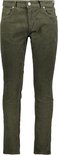 Groene corduroy herenbroek met slim fit pasvorm.