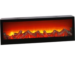 Sfeerhaarden/LED openhaarden met 10 warm witte LEDS 60 x 10 x 20 cm