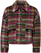Only Jas Onlmaeve L/s Crop Check Jacket Pnt 15243176 Green Bee Dames Maat - L