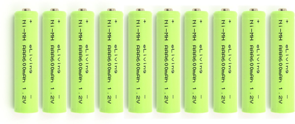 eLiving - Oplaadbare AAA Batterijen. 600mAh 10 stuks