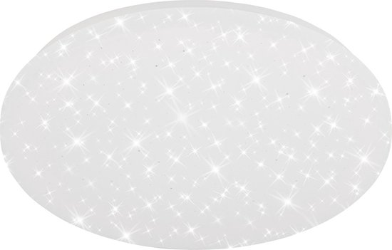 Briloner LED plafondlamp sterrenhemel wit kunststof 15W Ø33cm neutraal wit licht