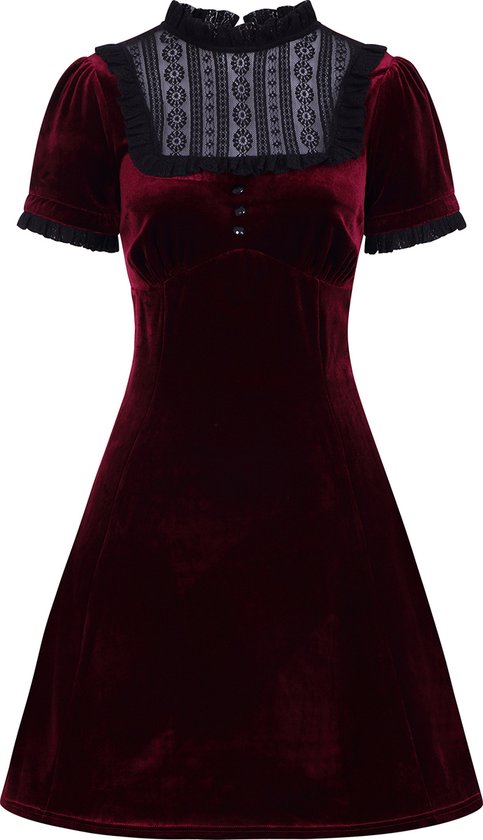 Hell Bunny Rhianne Lace 70s Maxi Jurk Groen main image 1