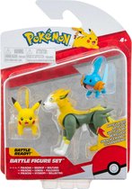 Pokemon Battle Figure 3-Pack - Pikachu, Mudkip, Boltund