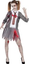 FUNIDELIA Déguisement Etudiante Zombie Femme - Taille : S - Grijs / Argent
