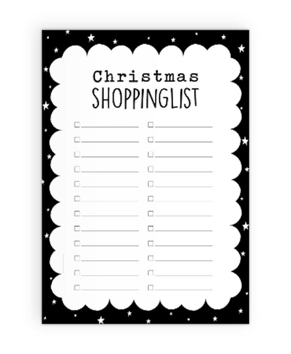 A5 - Notitieblok - Christmas Shoppinglist
