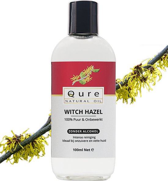 Witch Hazel 100ml | Zonder Alcohol | 100% Puur & Onbewerkt | Hamameliswater - Toverhazelaar | Natuurlijke Toner