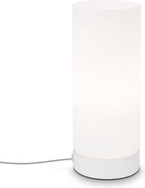 BRILONER - PAIPA - Lampe à poser - 40 W - IP20 - blanc - verre métal - excl. 1x E14 - Ø 10 cm