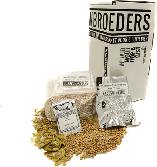 Brew Monkey Ingrediëntenpakket 10 Liter Weizen Bier - Ingrediënten Bierbrouwpakket Brew Monkey Ingrediëntenpakket 10 Liter Weizen Bier - Ingrediënten Bierbrouwpakket