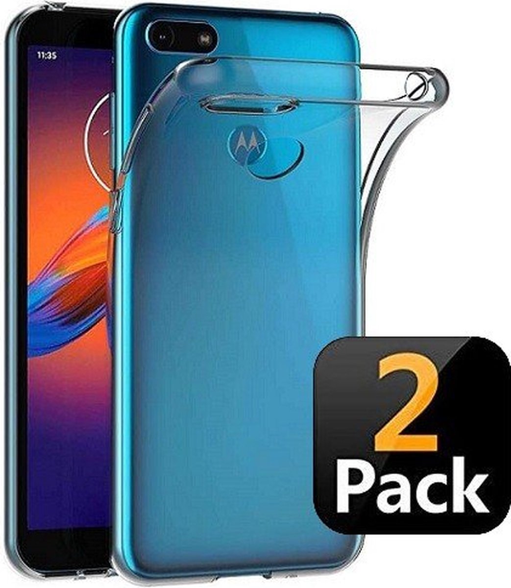 Motorola E6 Play Hoesje TPU Siliconen Transparant 2x