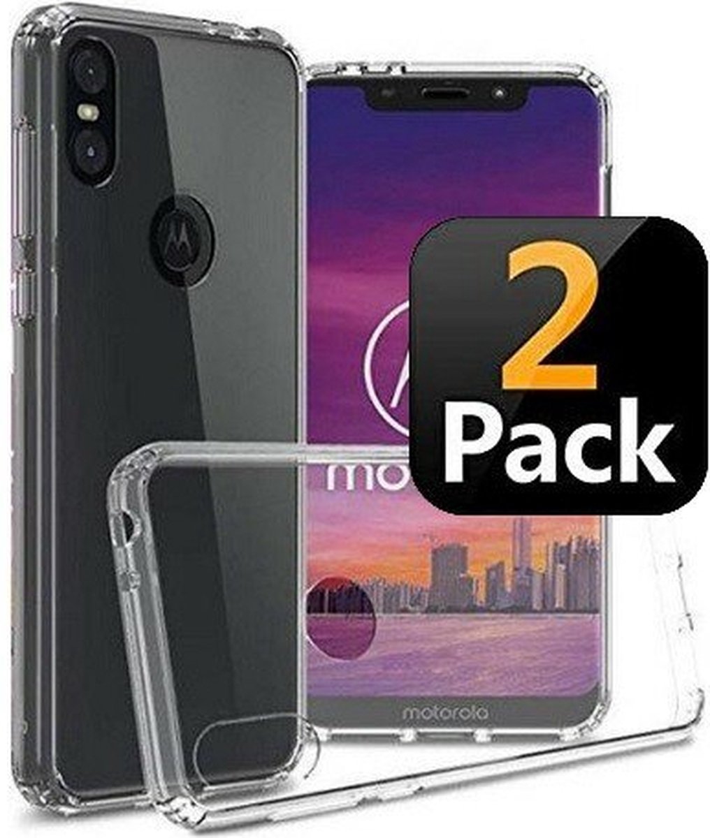 Motorola One Hoesje TPU Siliconen Transparant 2x