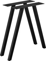 Stalen A tafelpoot set van 2 meubelpoot 70x12x72 cm zwart